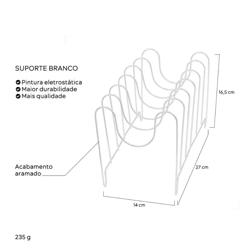 Suporte para Tampas Aramado OrgaBox