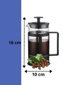 Cafeteira Prensa Francesa e Moedor Manual de Café em Inox - KIT COMPLETO