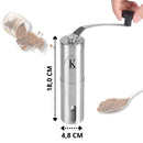 Cafeteira Prensa Francesa e Moedor Manual de Café em Inox - KIT COMPLETO