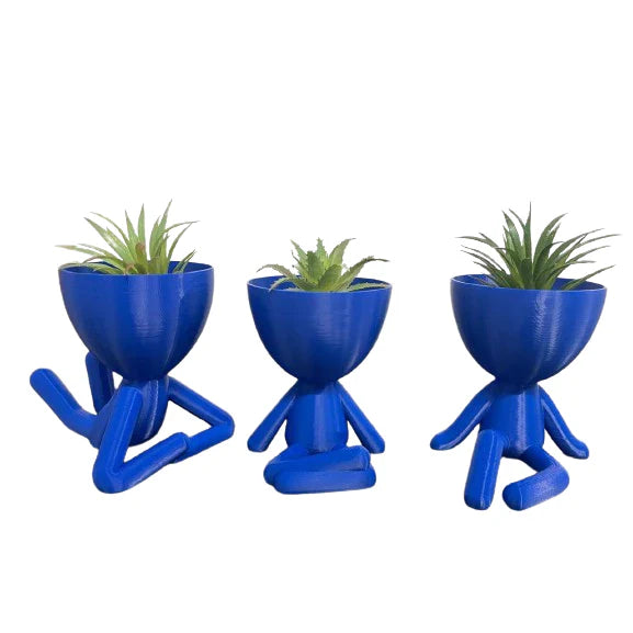 Trio Verde Lux para Suculentas e Cactos - KIT COM TRÊS MINI VASOS