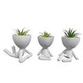 Trio Verde Lux para Suculentas e Cactos - KIT COM TRÊS MINI VASOS