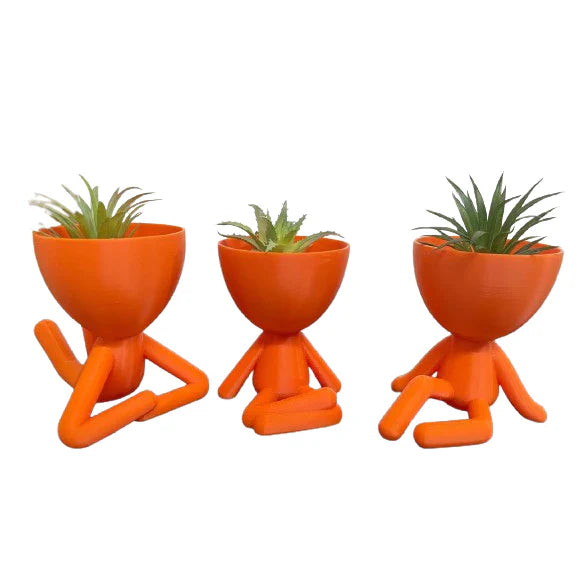 Trio Verde Lux para Suculentas e Cactos - KIT COM TRÊS MINI VASOS