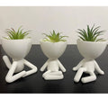 Trio Verde Lux para Suculentas e Cactos - KIT COM TRÊS MINI VASOS