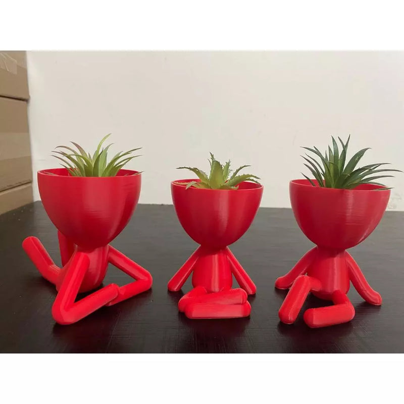Trio Verde Lux para Suculentas e Cactos - KIT COM TRÊS MINI VASOS