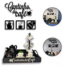 Cantinho do Café Bandeja Grande + Placa Decorativa - KIT COMPLETO