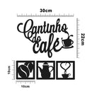 Cantinho do Café Bandeja Grande + Placa Decorativa - KIT COMPLETO