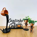 Cantinho do Café - Xícara Flutuante e Bobs com Plantinhas - KIT COMPLETO