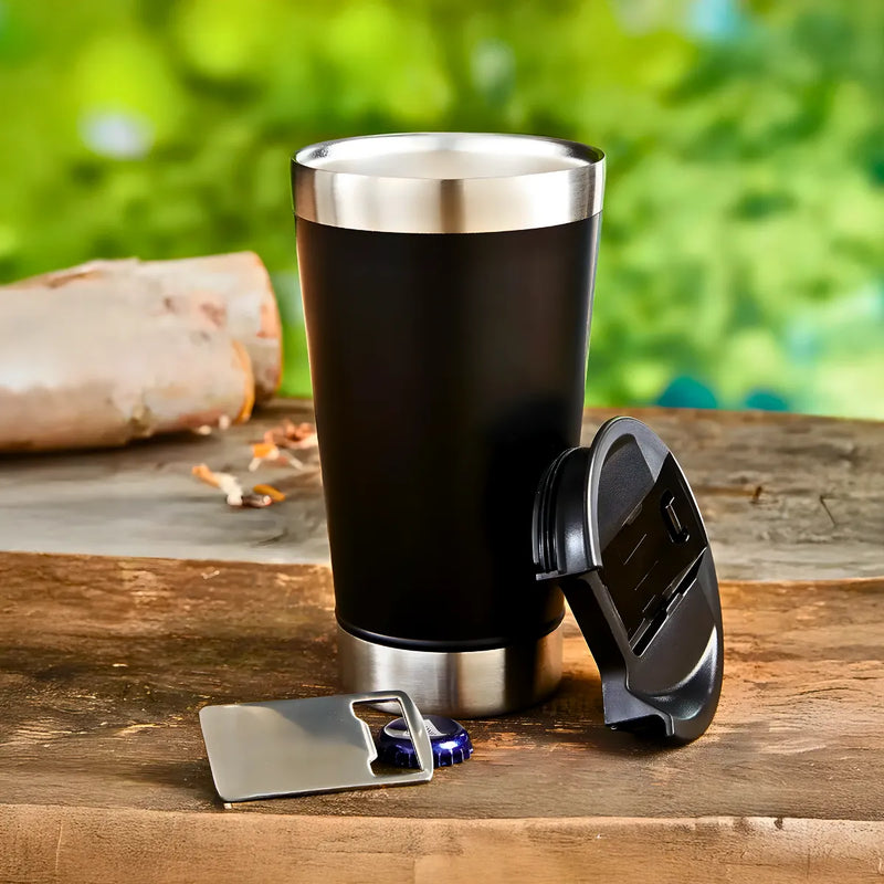 Copo Térmico Inox cerveja e café 473ml - ROSA ESCURO