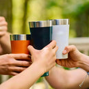 Copo Térmico Inox cerveja e café 473ml - VERDE ÁGUA