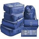 Kit 7 Pecas Bolsa Organizadoras Para Mala Roupas Bagagem Viagem - VÁRIAS CORES