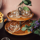 Xícaras de Acrílico com Pires de Coração - Coleção Café & Charme - KIT COM 6 PEÇAS