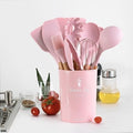 Kit 12 Peças Maison Chef de Silicone Cabo de Madeira - VÁRIAS CORES