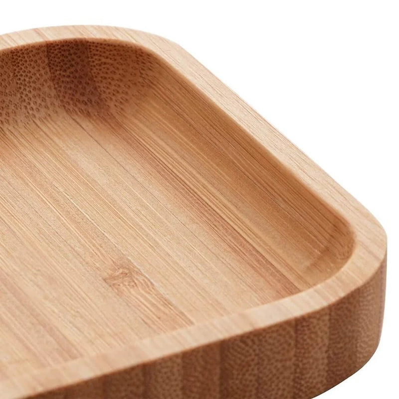Trio de Bandejas Retangulares Coleção Doce Bambu - KIT COM TRÊS BANDEJAS