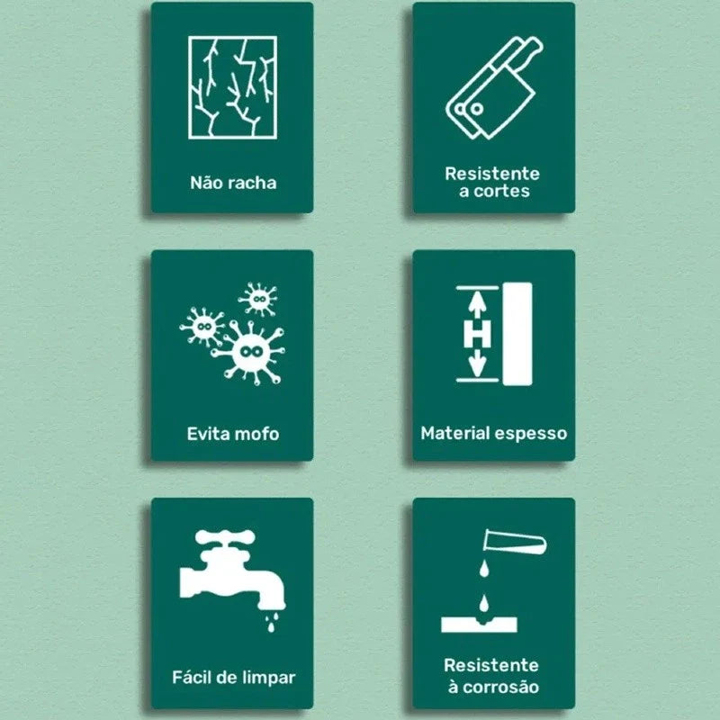 Tábuas Para Corte Antibacteriana HygieneBoard - KIT COM DUAS TÁBUA